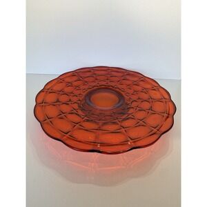 Indiana glass Tiara Constellation sunset footed cake plate short stand 13 1/4"